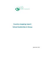 School leadership country mapping report: Kenya