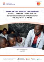 Afrocentric School Leadership: An ACSL Practice Framework for School Leadership and Professional Development in Africa